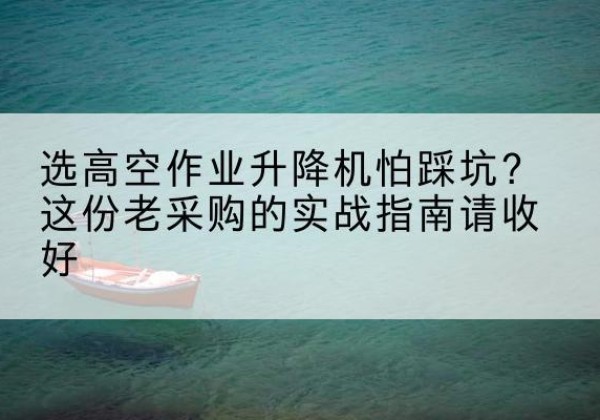 台山高空作业升降机厂家推荐-选高空作业升降机怕踩坑？这份老采购的实战指南请收好